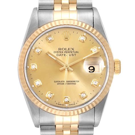 rolex date just 1162|Rolex Datejust gold diamond dial.